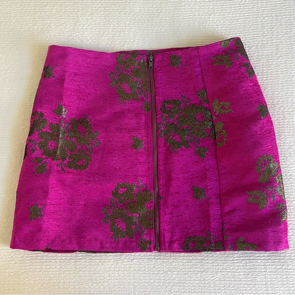 [Free People] Floral Pink Mini Skirt